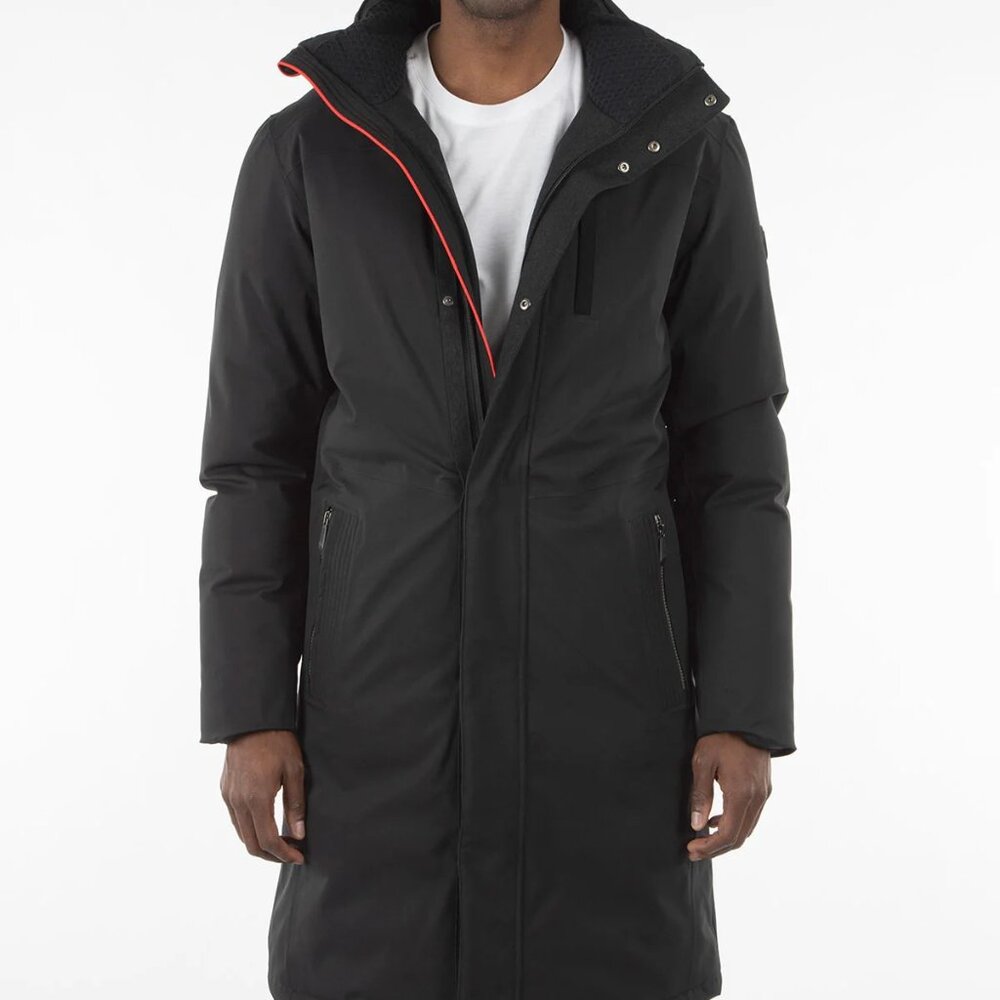 Sunice Men's XL Sawyer Black Waterproof Insulated Long Warm Winter Coat